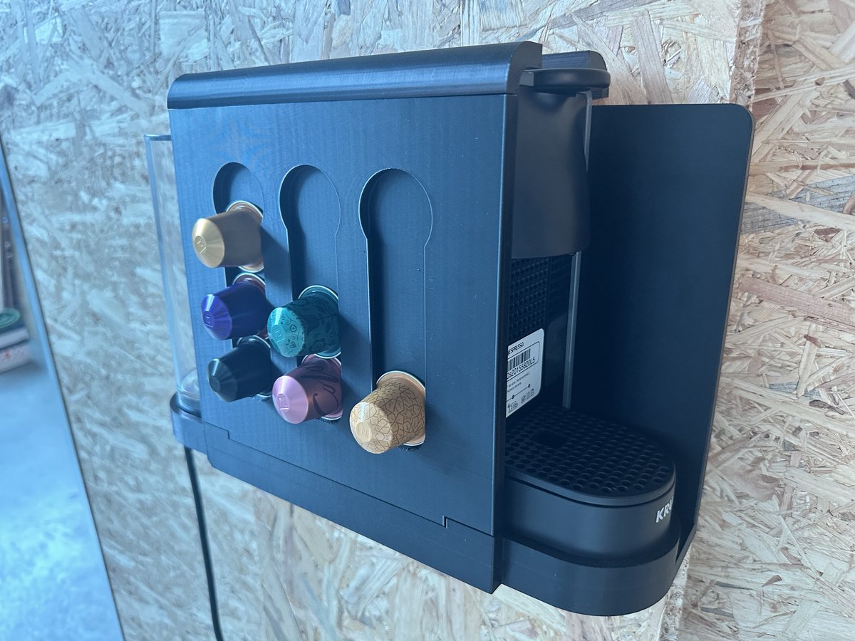 Nespresso Essenza Mini Wandhouder voor Mobilhome (Rechts) met cupholders