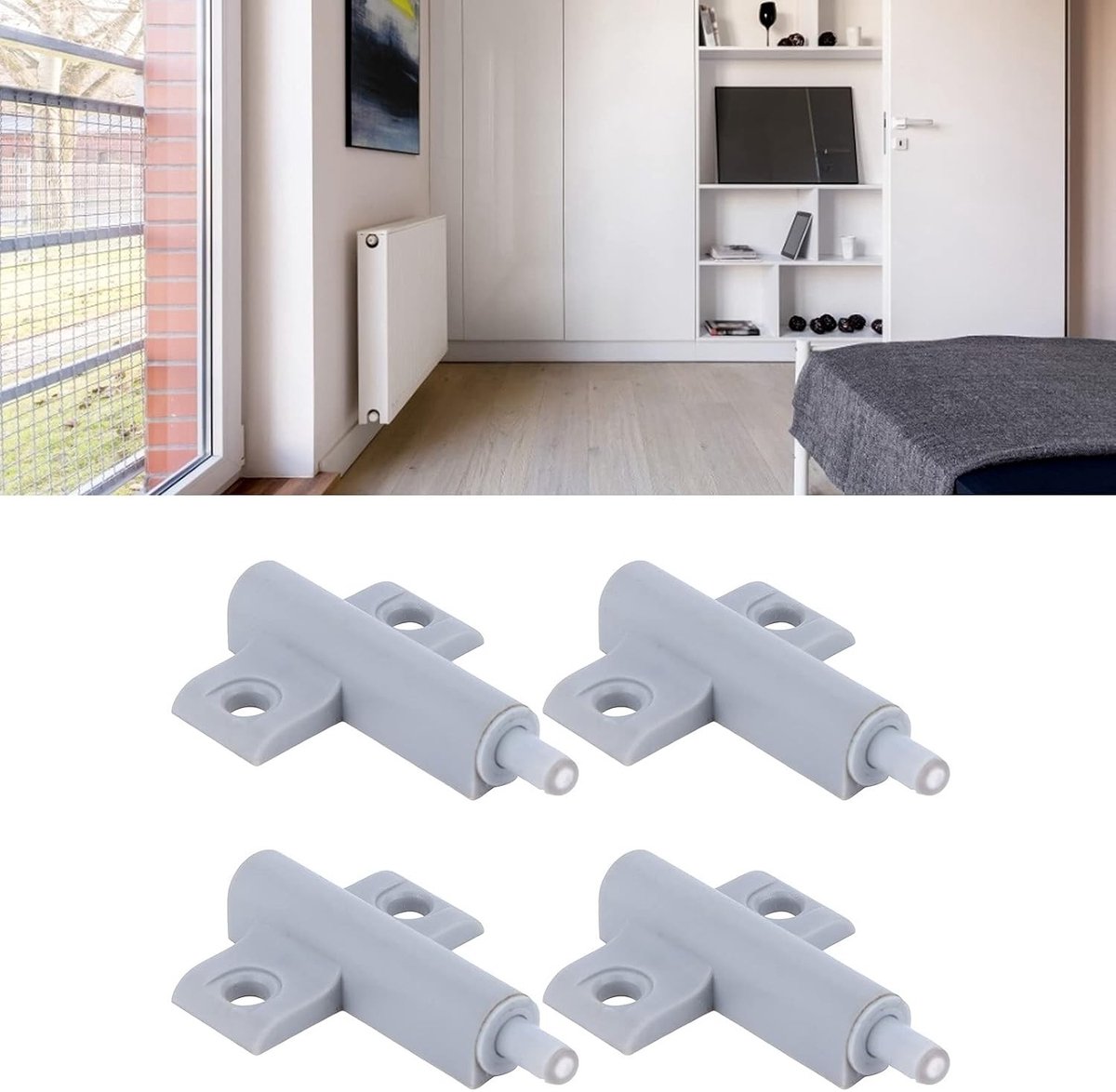 10 Stuks Plastic Demper voor Keuken- en Kastdeuren - Zachte Sluiting, Geluidsarm en Effectieve Deurbuffers