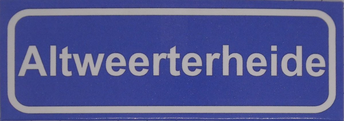 Souv© - koelkast magneet - plaatsnaam bord - kombord - souvenir - koelkastmagneetje - relatiegeschenk Altweerterheide