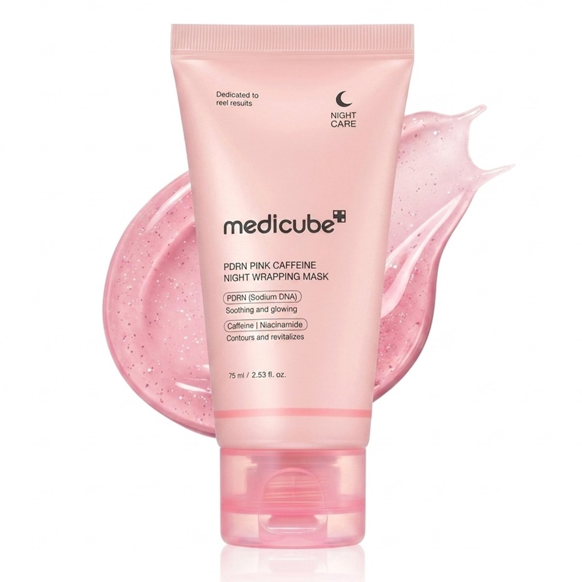 Medicube -PDRN Pink Caffeine Night Wrapping Gezichtsmasker-75 ml-Korean skincare