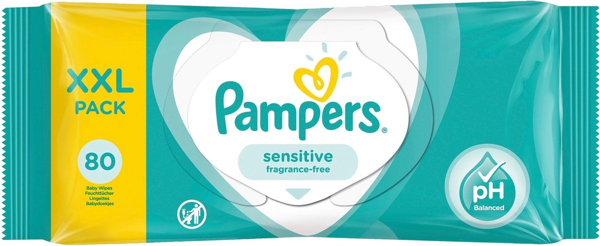 Pampers sensitive billendoekjes - 1280 stuks (16x80) Pampers sensitive billendoekjes - 1280 stuks (16x80)