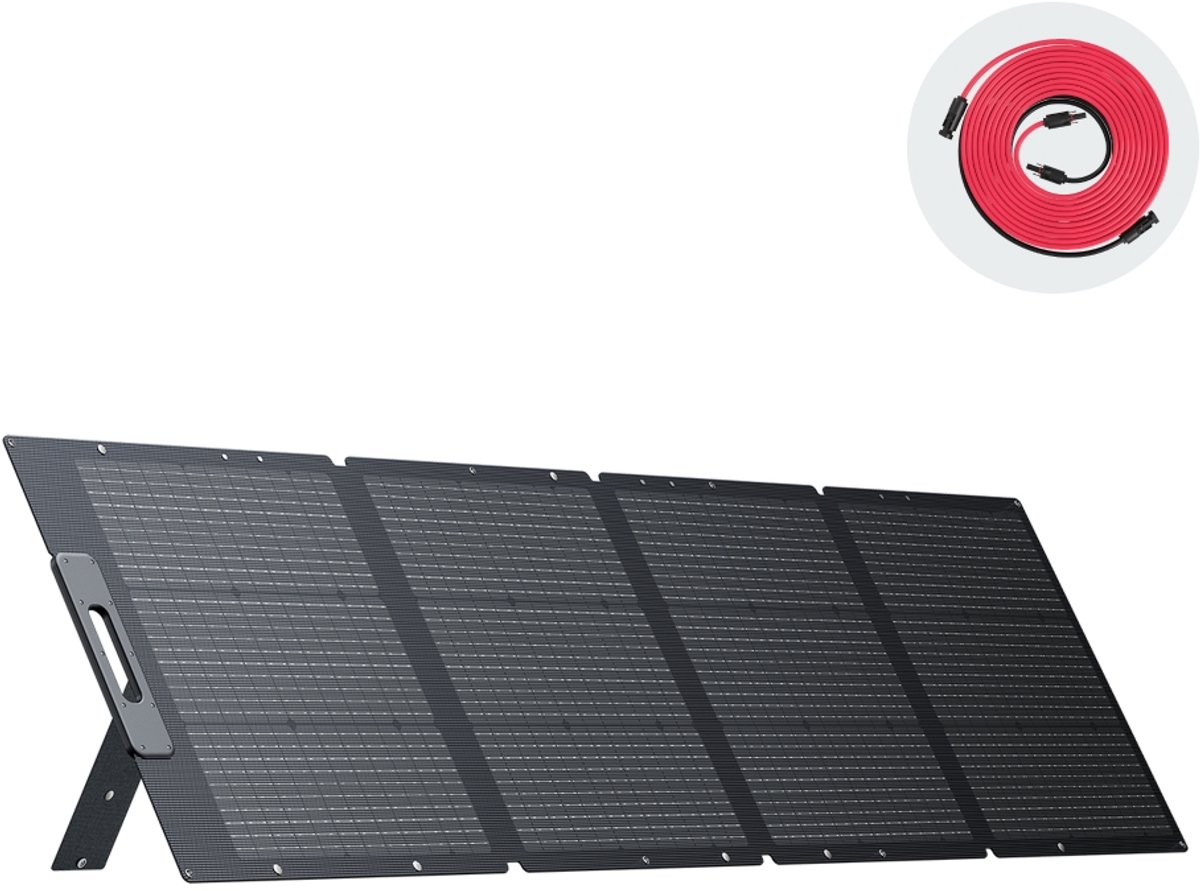 BLUETTI Zonnepaneel 200W PV200 met Verlengkabel van 5 meter - voor draagbare zonnegeneratoren Elite 30 V2/ Elite200 V2/ Elite100 V2 / Apex 300/ Elite 300 -fotovoltaïsche module voor tuin, balkon, caravan, naar buiten