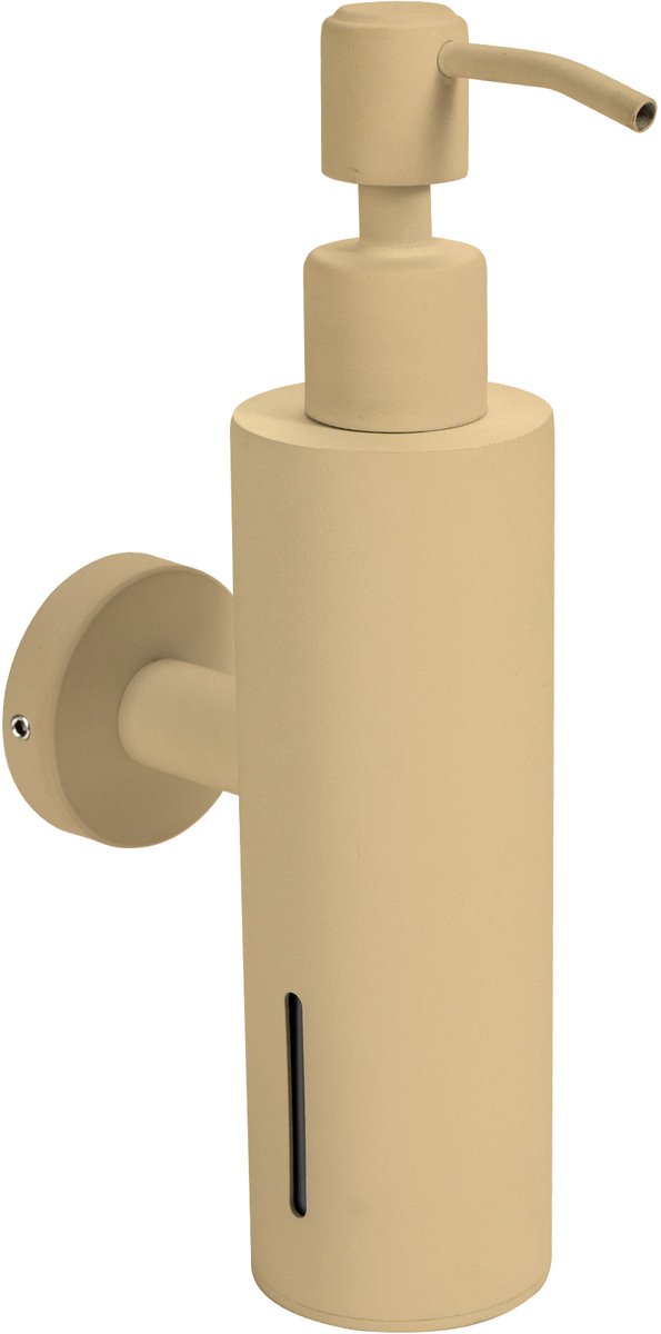 VDN Stainless Zeeppompje - Zeepdispenser wandmontage - Beige - Hangend - RVS