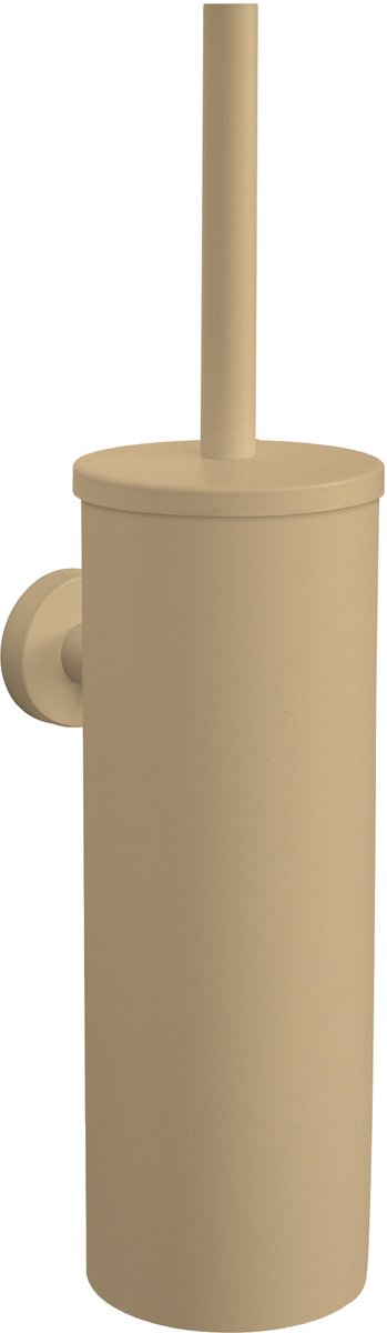 VDN Stainless Toiletborstel met houder - Toiletborstelhouder - Beige - Wc borstel met houder - RVS - Hangend