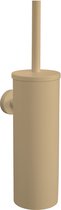 VDN Stainless Toiletborstel met houder - Toiletborstelhouder - Beige - Wc borstel met houder - RVS - Hangend