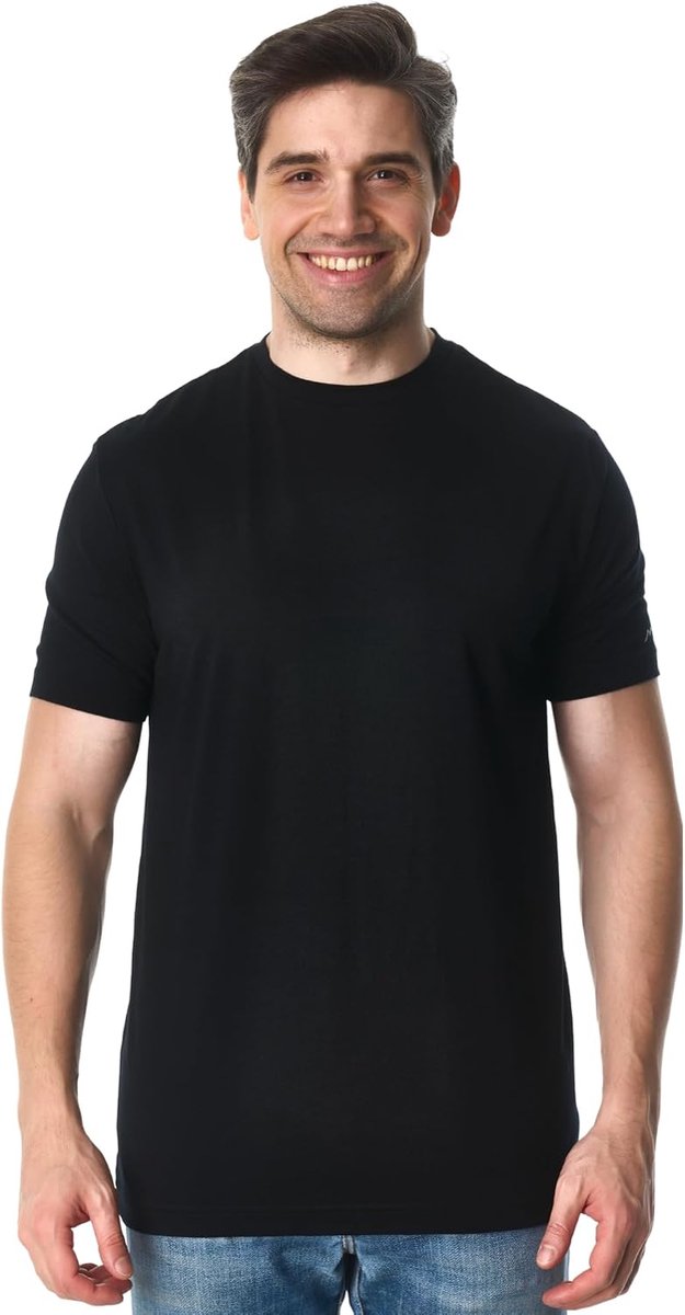 Wollen T-shirt voor heren - T-shirt met korte mouwen van merinowol voor heren, sportief, lichtgewicht, thermisch basislaagje, wandel-T-shirt