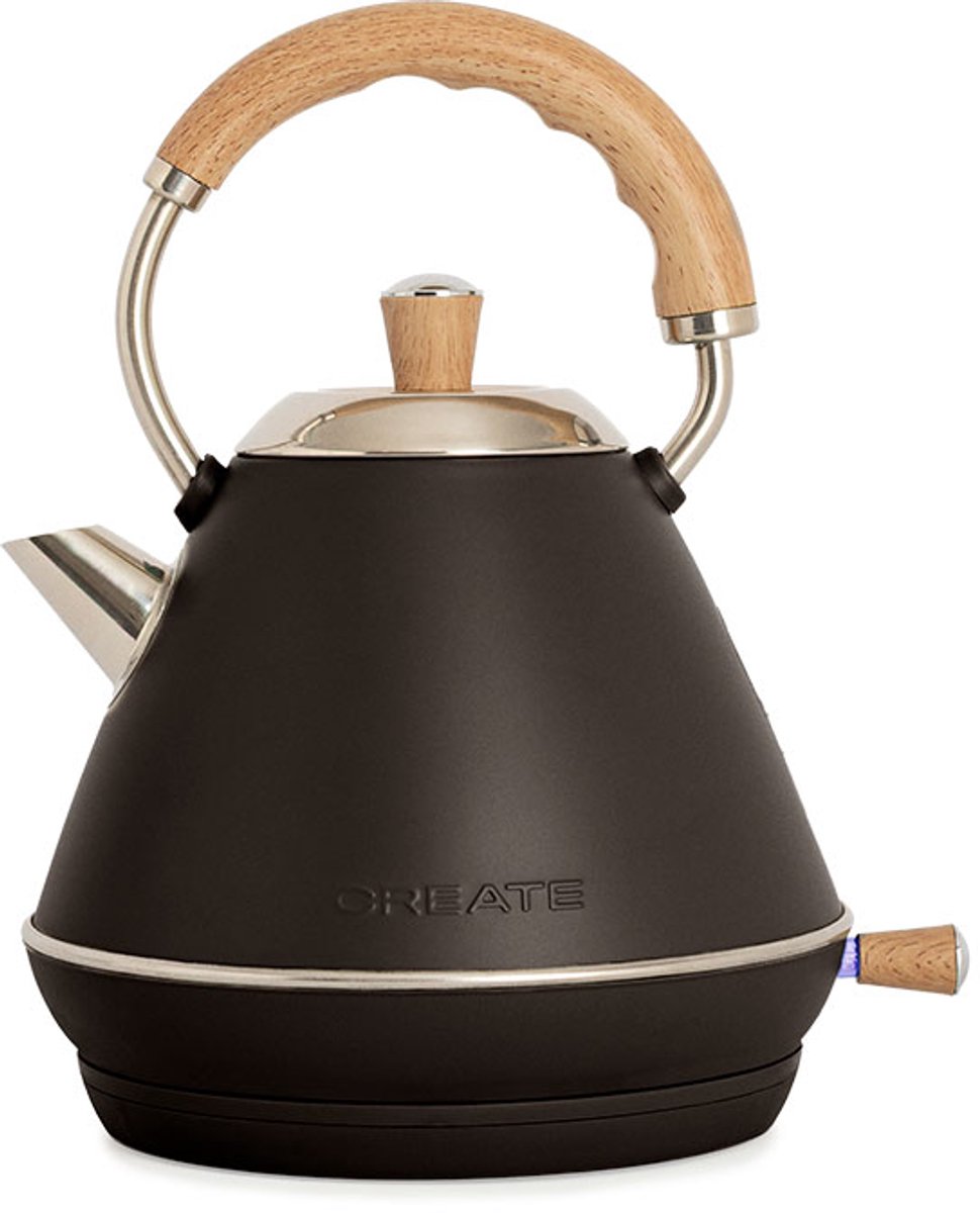 CREATE - Waterkoker 600ml - BPA vrij- 800W - Gebroken wit - KETTLE RETRO