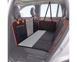 Jake and Jacky Hondendeken XXL Met Achterbankverlenger - Autodeken Hond Met Harde Bodem - Beschermhoes Auto - Hondenkleed - Inclusief Autoriem & Opbergtas