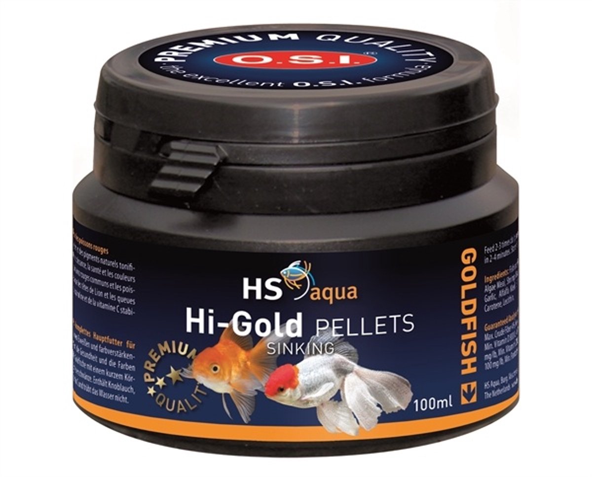HS Aqua Hi-Gold Pellets 100ML - Goudvissen voer - Vissenvoer