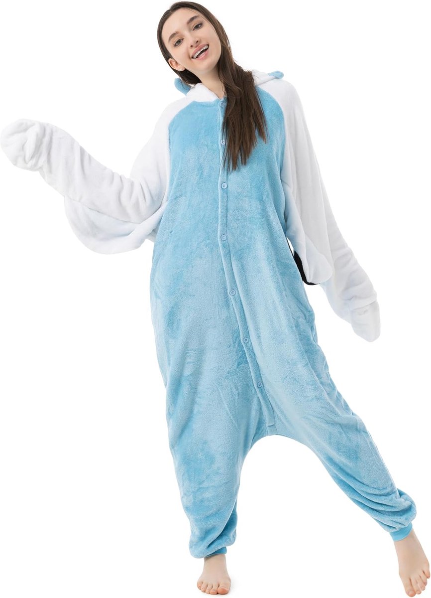 Parkiet kostuumpak onesie/jumpsuit eendelige body voor volwassenen dames heren als pyjama of pyjama unisex - veel verschillende dieren