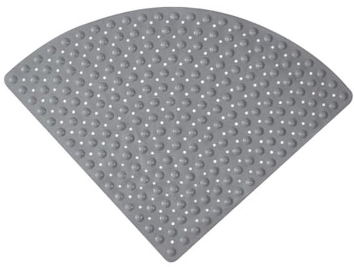 Hoekdouchemat 70 x 70 cm met zuignappen en afvoergaten - antislip en sneldrogend - machinewasbare douchemat voor badkamer
