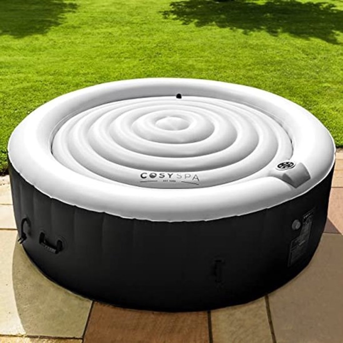 Energiebesparende Hot Tub Cover - Premium Opblaasbare Jacuzzi Deksel | 2 Maten Beschermende Regen Overloop Blaas | Ronde Warmte-Isolator Technologie