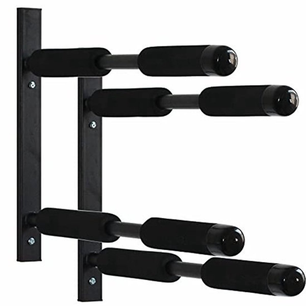 Wandhouder voor 2 boards | Muurbeugel voor stand-up paddleboards, surfboards en longboards | Zwart