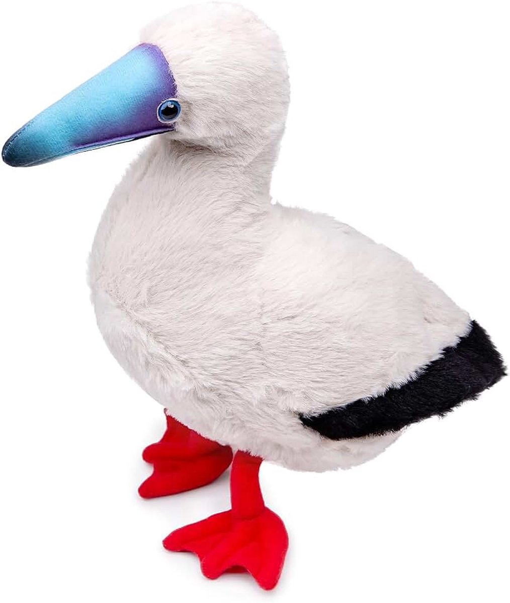 Heart Booby 11 inch Simulations Booby pluche dier, realistisch zacht pluche Booby dierspeelgoed uit de serie, dierenverzameling, geschikt voor woondecoratie, speelmetgezel voor kinderen