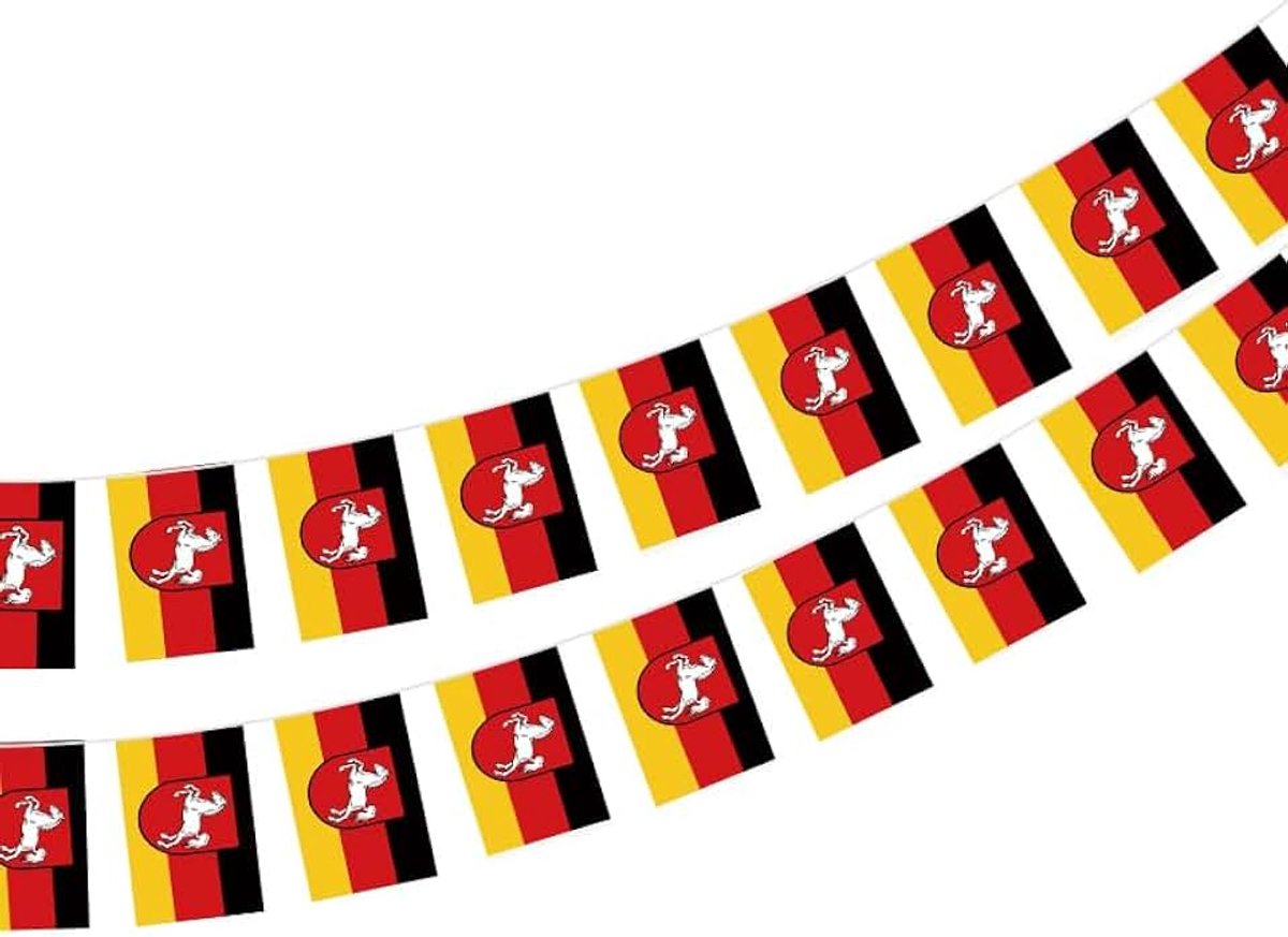 40 stuks, Nedersaksen-Girlande, 11,4 m, Nedersaksen, 14 x 21 cm
