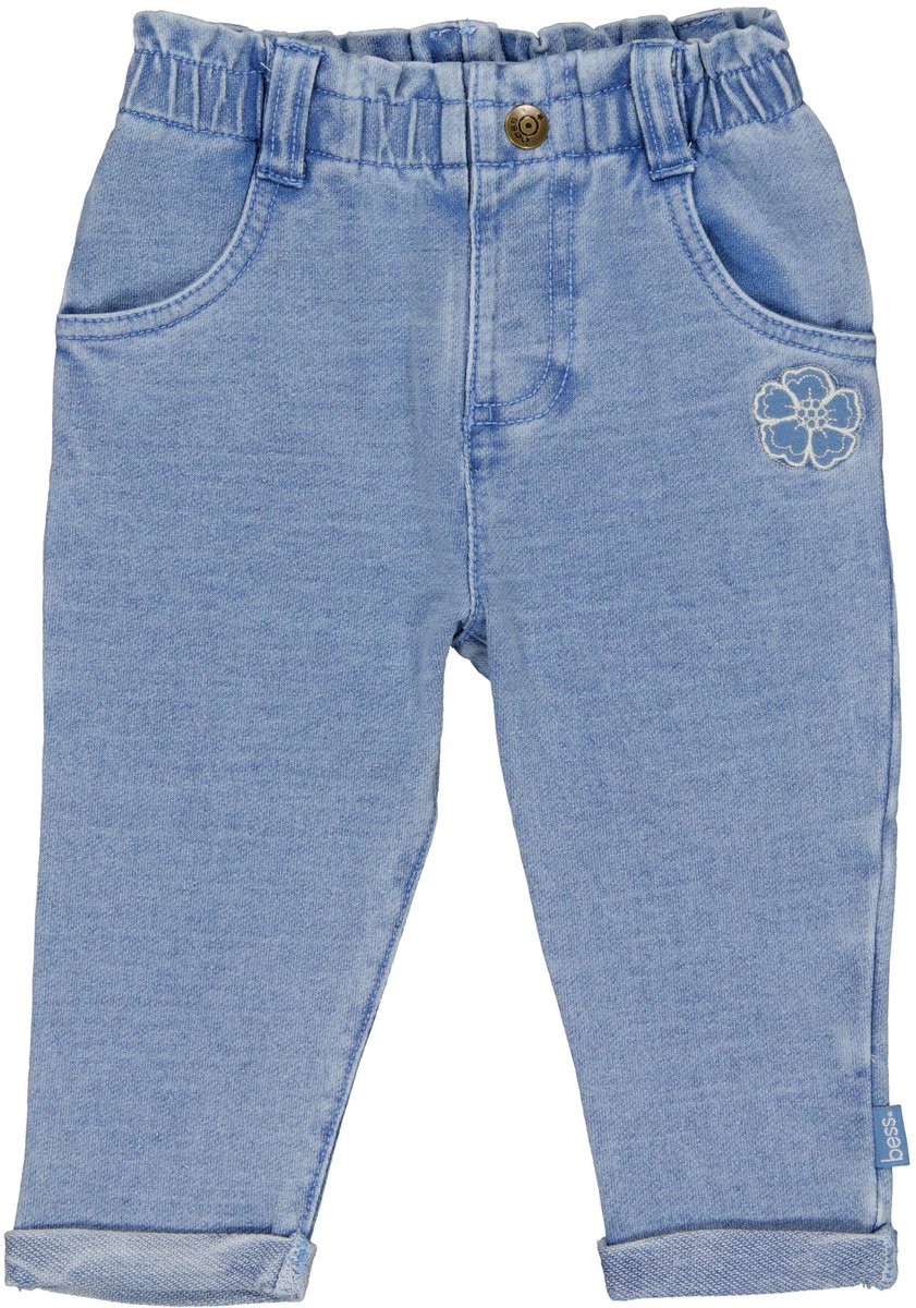 B.E.S.S Meisjes Broek Attana Blue Denim maat 86