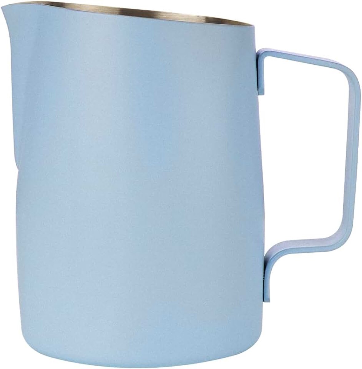 Opschuimende Kruik Met Handvat, 600ml Roestvrij Staal Stoomende Kruik, Espresso Melkschuimer Cup Voor Koffie Cappuccino Latte Art, Blauw