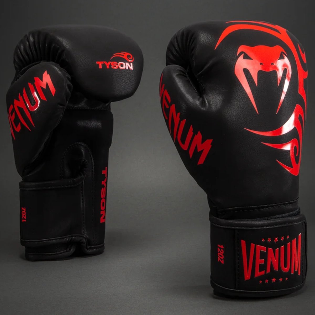 Venum Mike Tyson Replica Bokshandschoenen – Zwart/Rood - 12 OZ
