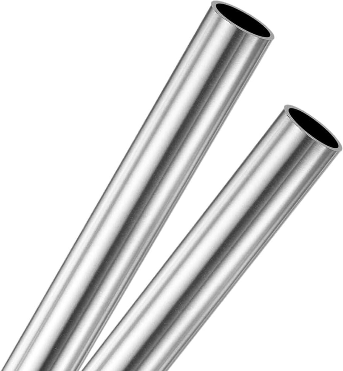 Set van 2 300 mm 304 roestvrijstalen buis, 11 mm OD 1 mm wanddikte naadloze roestvrijstalen buis voor bouw/bewerking/doe-het-zelf knutselen, metalen rechte buis [0,43 x 0,04 x 11,8 IN]