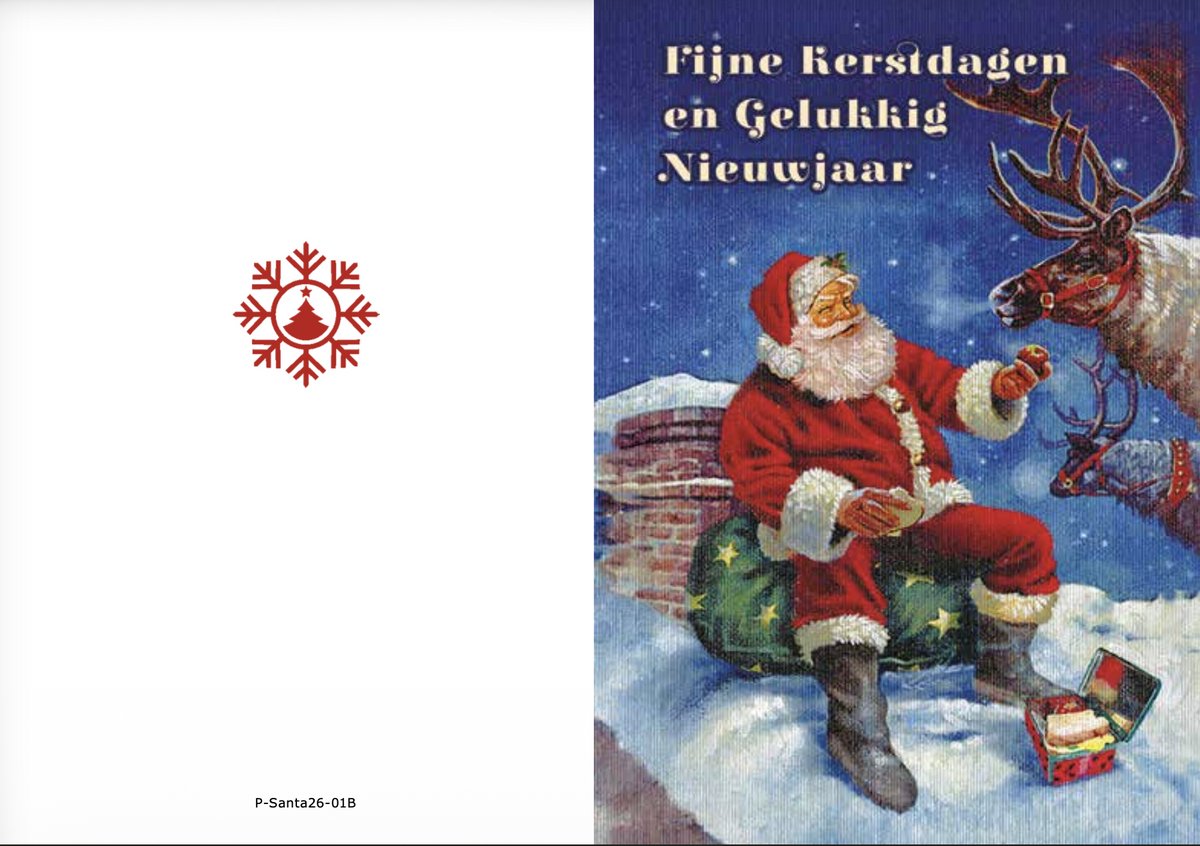Kerstkaarten box Popular Santa 1