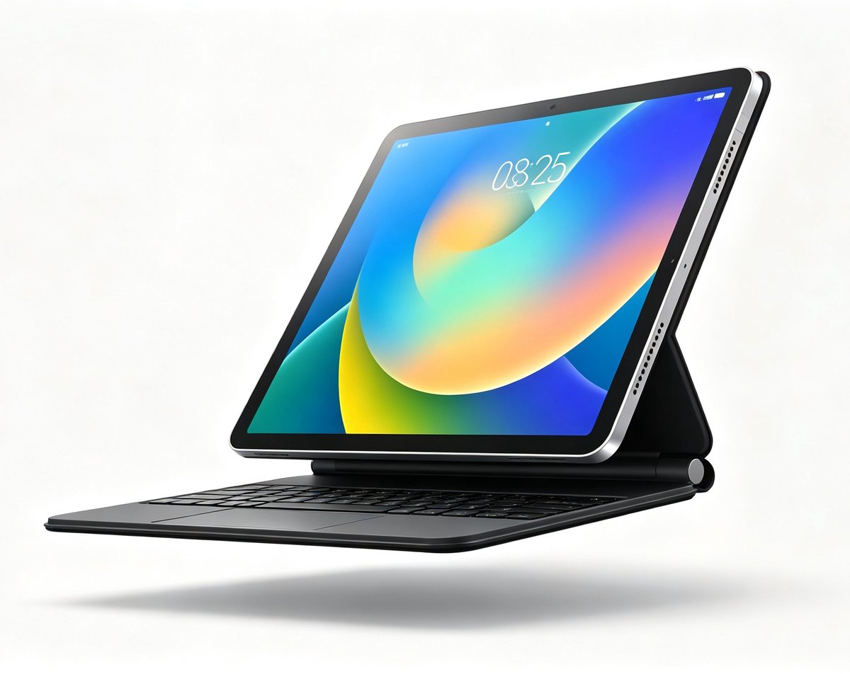 Namajunas - Tablet toetsenbord met 7-kleuren verlichting - Trackpad - Penhouder - Zwart - Geschikt voor iPad 11" 2025 en 10e generatie 10.9" 2022 - Case - Productief en stijlvol - Toetsenbordhoes