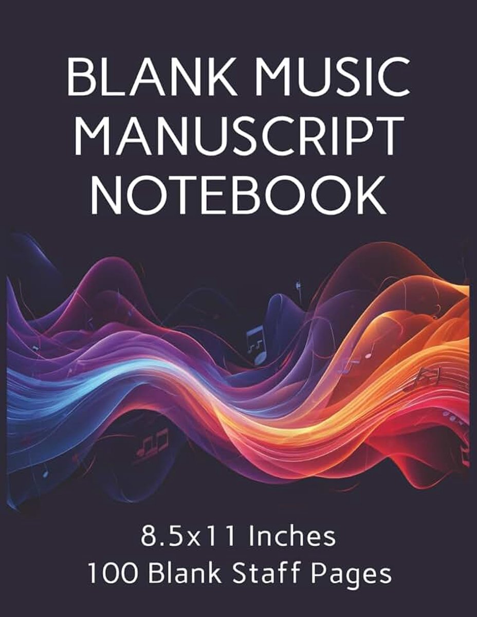 Blank Music Manuscript Notebook: Blank Sheet Music Pad | Music Manuscript Paper | 100 Pages | 8.5x11 Inches