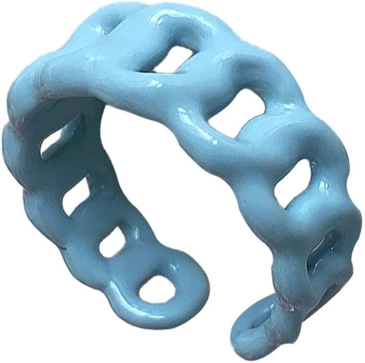 Holle ring kleur macaron ring