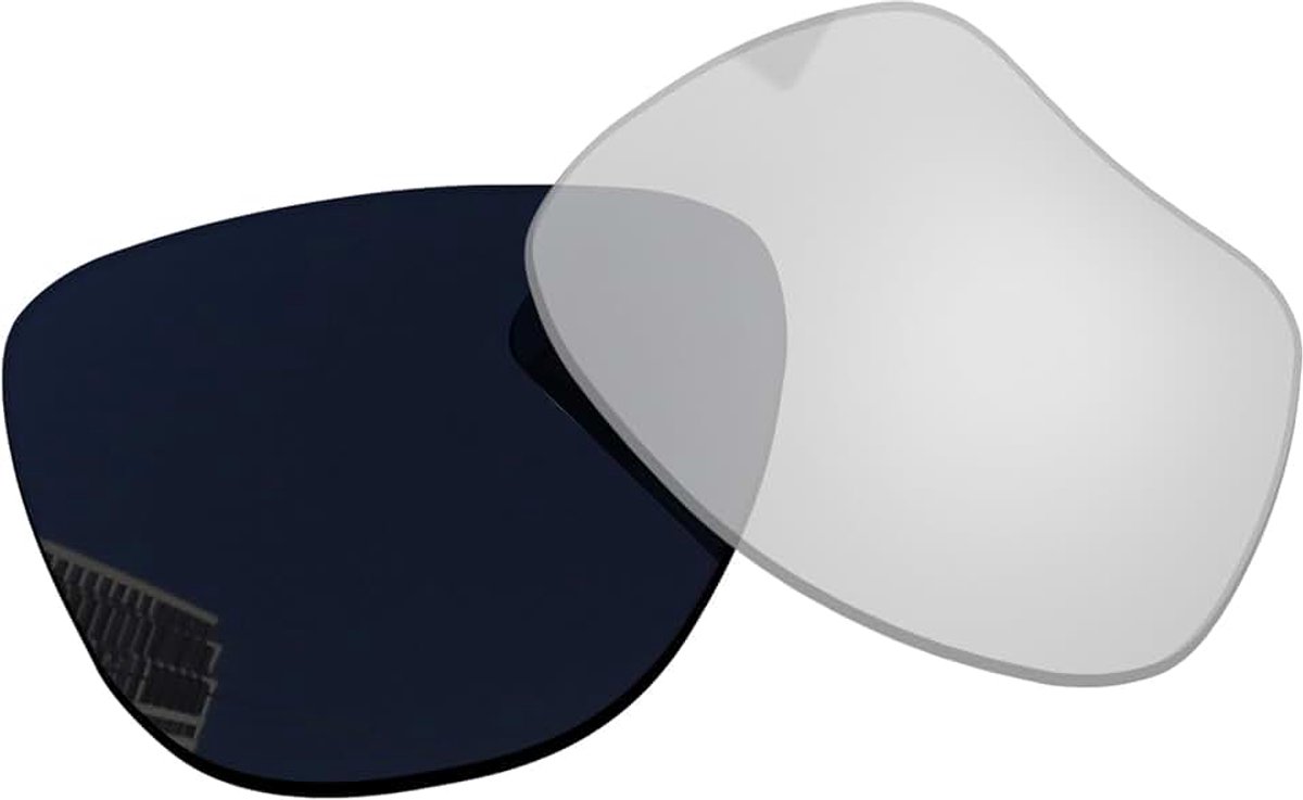 1,5 mm gepolariseerde reservelens compatibel met Meta Wayfarer (Gen 2) RW4012 53 mm intelligente bril, bijgewerkt materiaal - transparant tot zwart fotochromatisch niet gepolariseerd