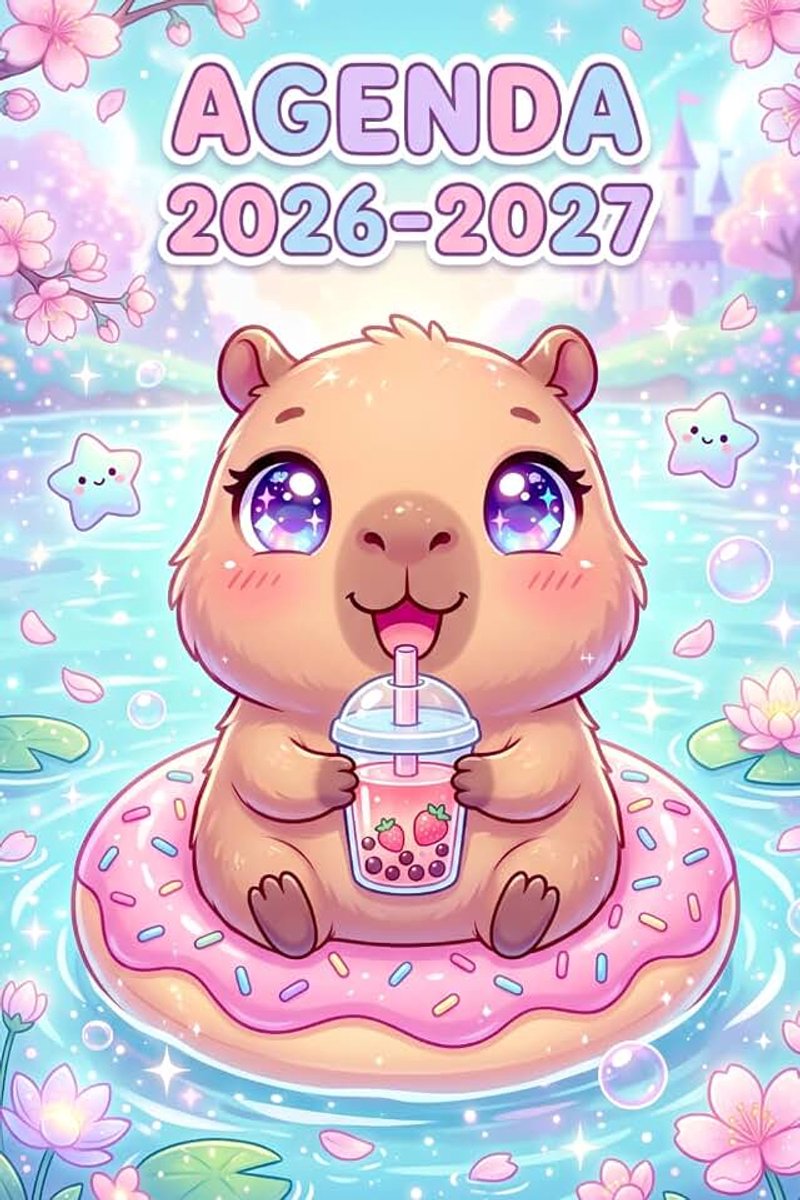 Scolaire 2026 2027: Capybara Kawaii & Animaux Manga Animé Mignon | Journalier Pratique Beaucoup d'espace pour noter de Septembre à Juillet pour ... Primaire, Collège, Lycé, CP, CE1, CM