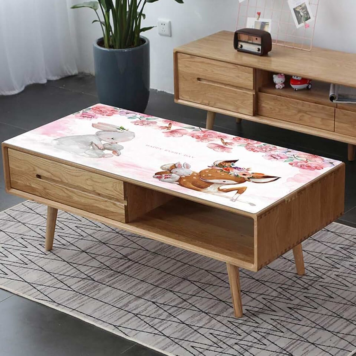 Tafelkleed pvc zacht plastic glas woonkamer vergaderruimte waterdichte anti-hete TV kast salontafel