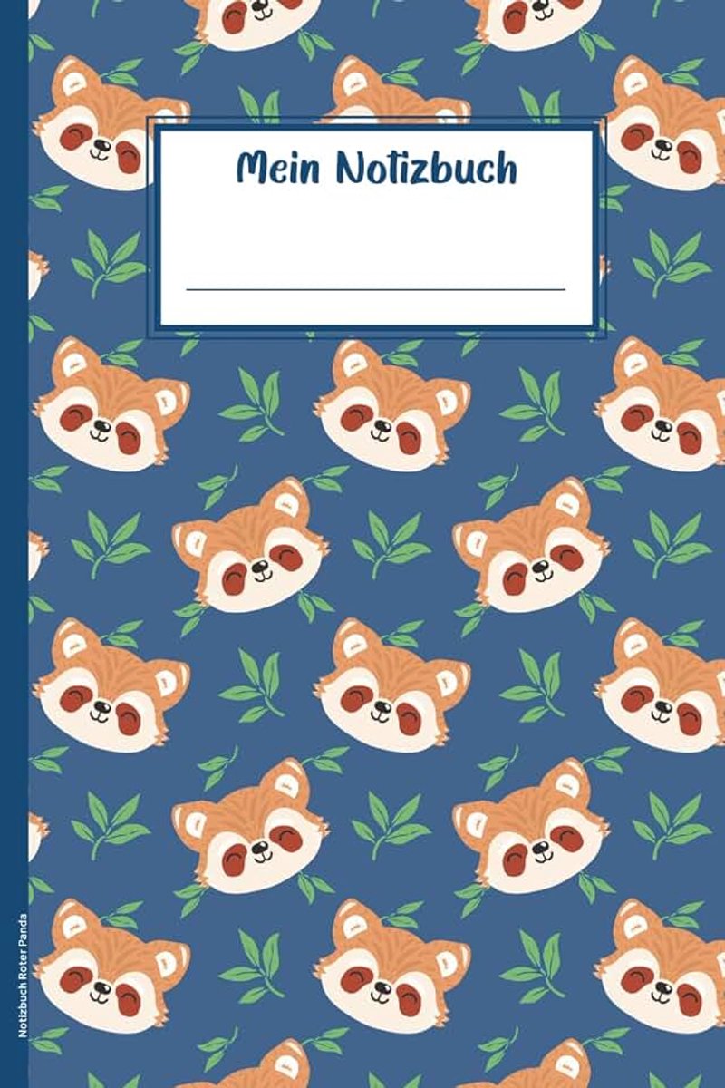 Roter Panda: Rote Pandas Motiv auf Notizheft A5 liniertes Notiz Buch Geschenk Geburtstag Schreibheft für Schule praktisch als Tagebuch und Schulheft mit Katzenbär den Kleinen Pandabären