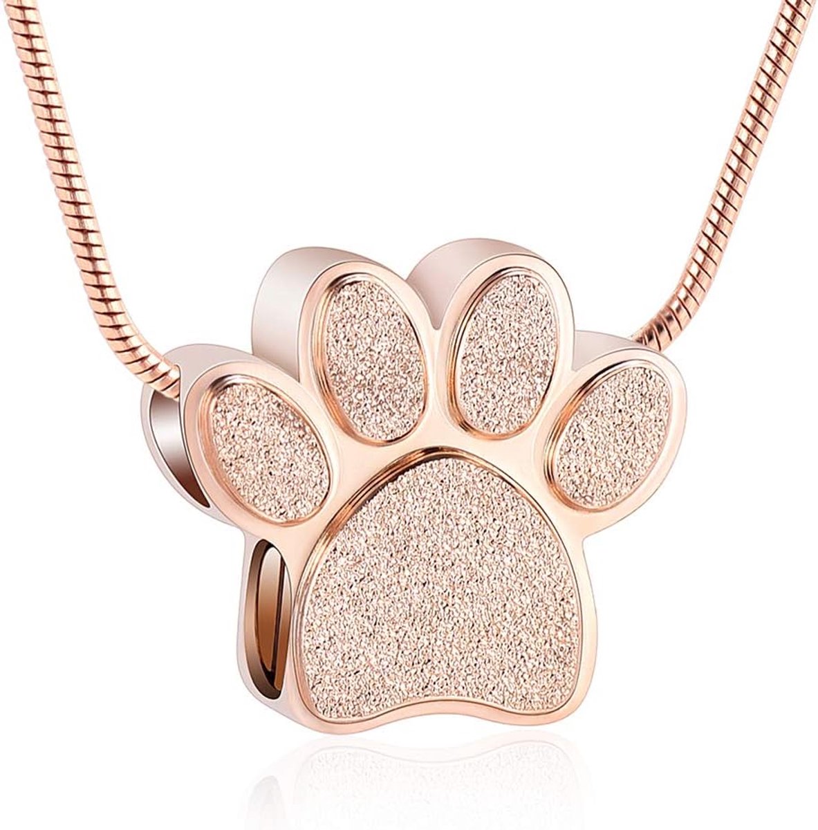 Paw Crematie Sieraden Voor As Hanger Paw Print Urn Ketting Memorial Keepsake Sieraden voor Huisdier/Hond/Kat As