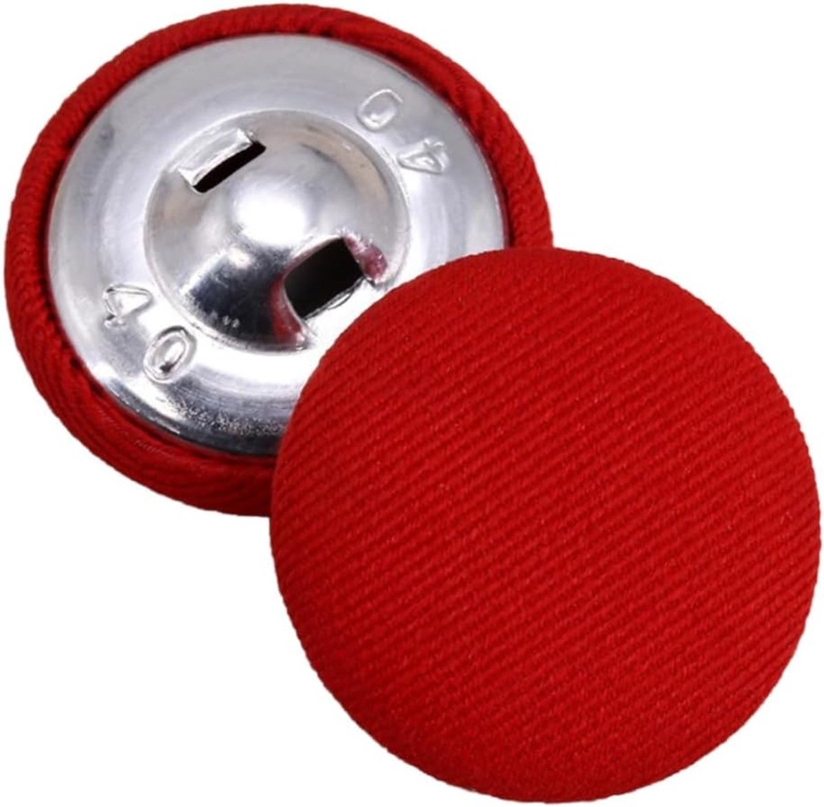 Knopen Stoffen Knopen Metalen Knopen Ronde Shirt Knopen Sierknopen Jas Knopen Windjack Knopen Jas Knopen Kostuumknopen Trui Knopen voor DIY Naaien Kleding Decoratie, Rood, 30 mm