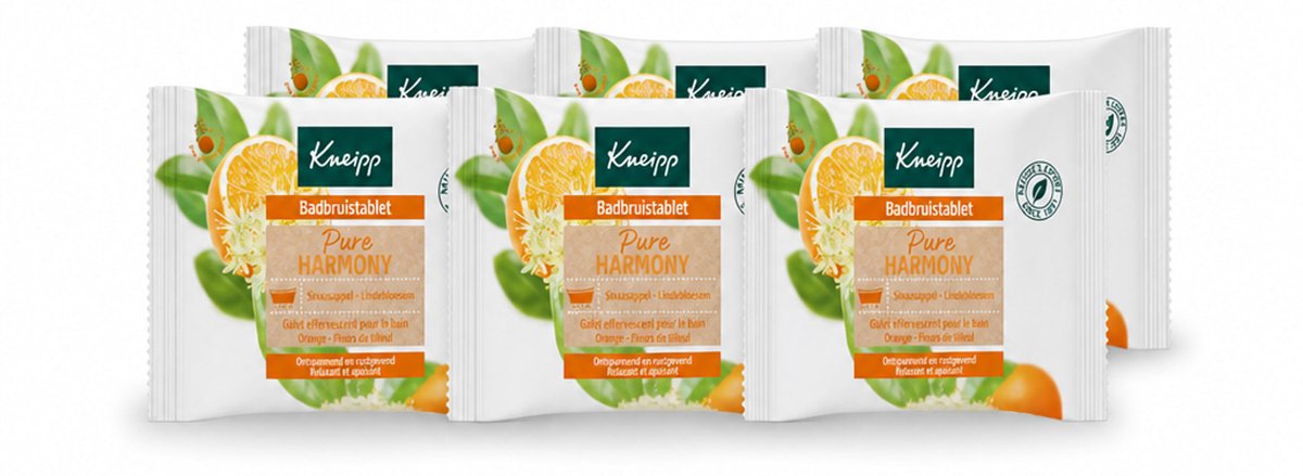 6 x Kneipp - Badbruistablet - Oranje lindebloesem - Voordeelverpakking - 6 stuks
