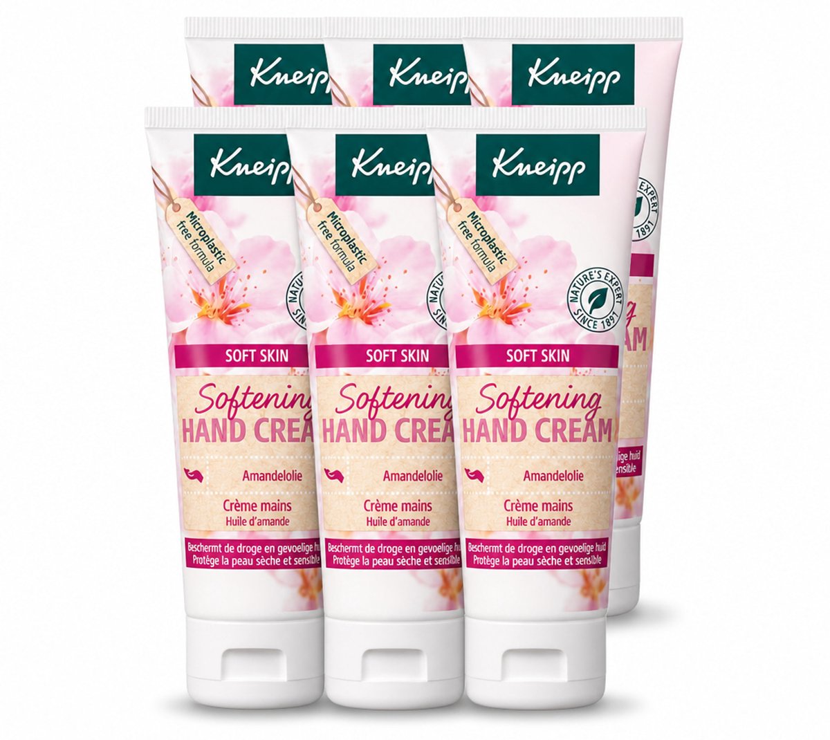 6 x Kneipp - Handcrème - Soft Skin - Amandelbloesem - 75 ml - Voordeelverpakking - 6 stuks