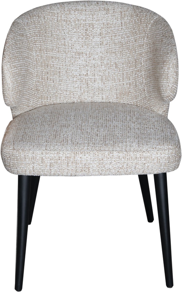 PTMD Fiori Brown Mois 05 Dining Chair Black Legs Bruin
