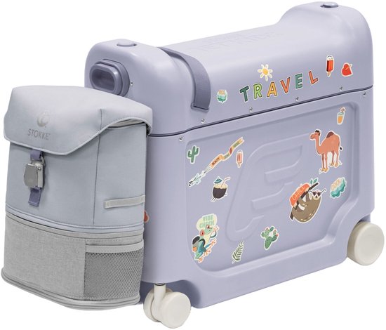 Stokke JetKids Reispakket, Arctic Blue - Met BedBox Ride-On koffer en rugzak - Voor kinderen van 2-7 Jaar (tot 35 kg) van Merkloos — afbeelding 3