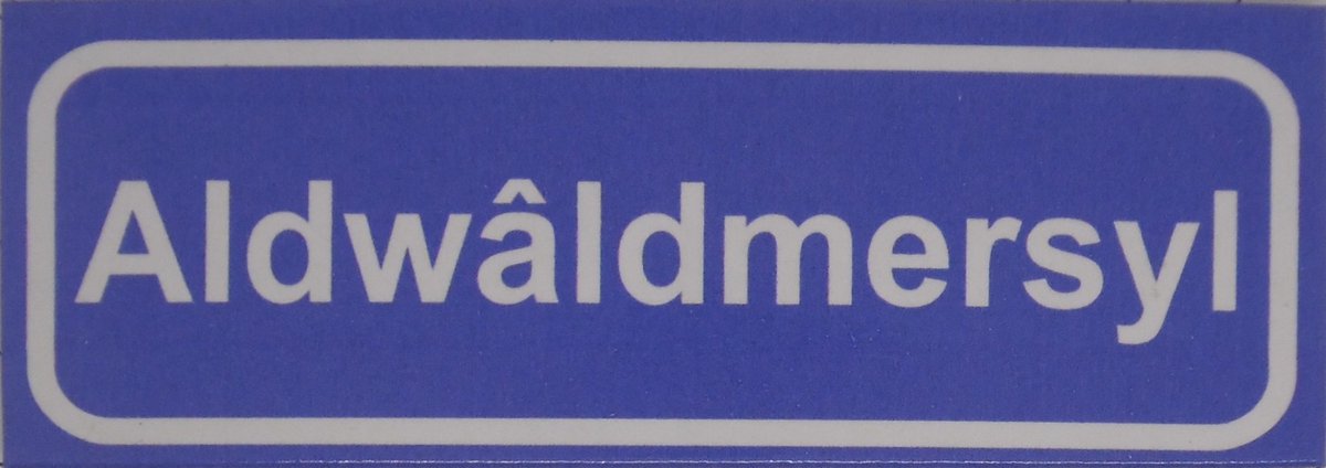 Souv© - koelkast magneet - plaatsnaam bord - kombord - souvenir - koelkastmagneetje - relatiegeschenk Aldwâldmersyl