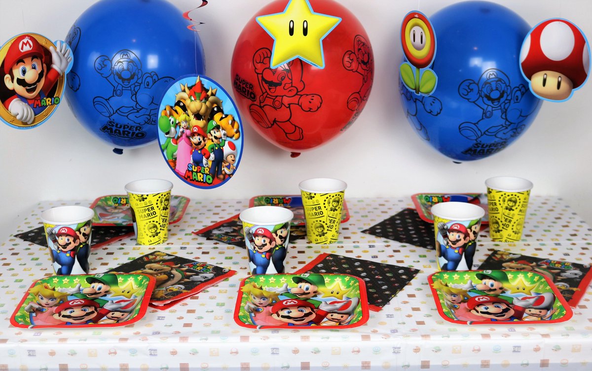 Ampère Tweede leerjaar Ordelijk Super Mario Versiering voor Verjaardag met Super Mario Feestdecoratie |  Feestpakket 12... | bol.com