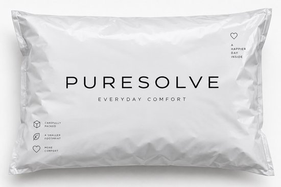 Witte Puresolve verpakking met tekst 'EVERYDAY COMFORT'.
