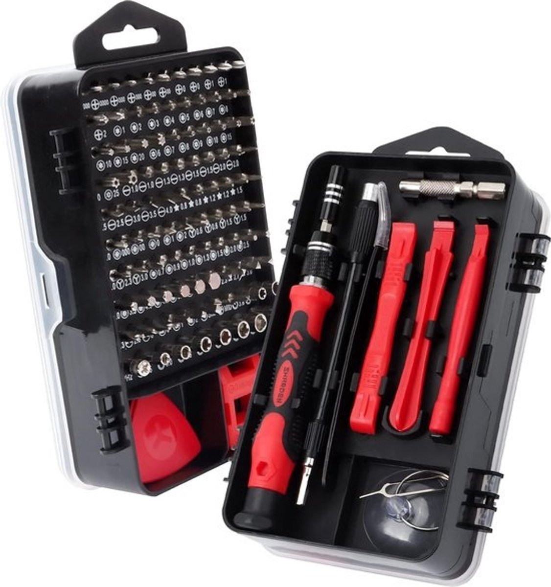 Precisiemechanische schroevendraaierset, 122 in 1 mini-precisiegereedschapsset met Torx T2 T5 T6 T8 T9, reparatieset voor mobiele telefoons voor horloge, pc, bril, PS, camera, iPhone met 1 magnetische pad