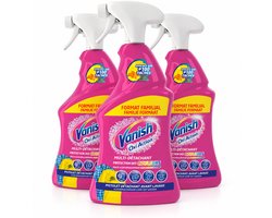Vanish Oxi Action Spray Vlekverwijderaar – Voordeelset 3 Stuks – Voorbehandeling Tegen Hardnekkige Vlekken – Gekleurde Was