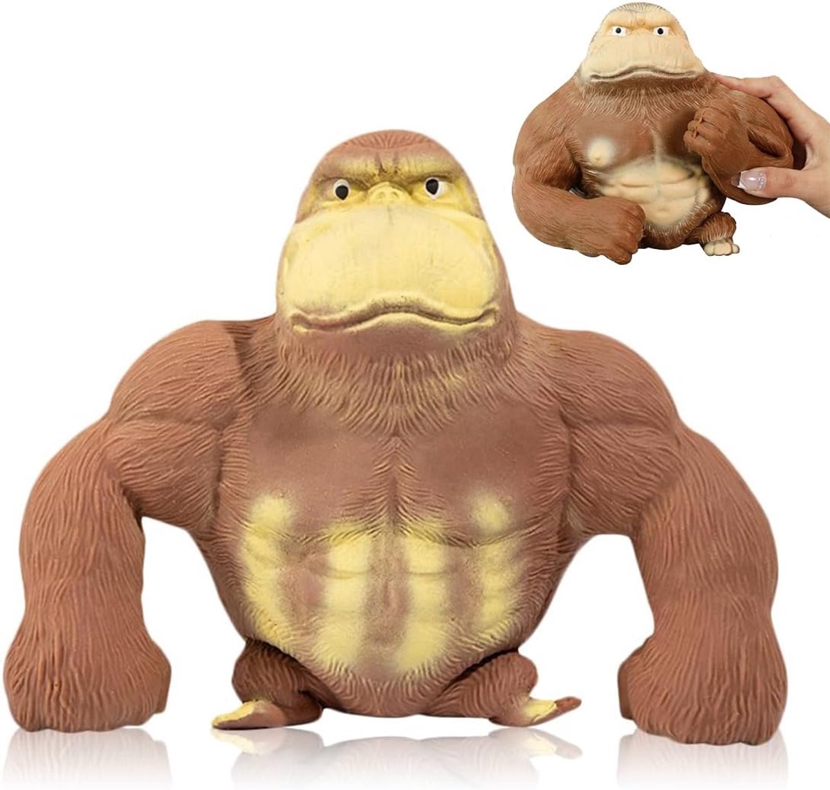 Anti-stress Speelgoed, Schattig Squishy Zacht Knijpspeelgoed, Bruine Gorilla Anti-stress Speelgoed, Geschikt Voor Plezier, Stressvermindering