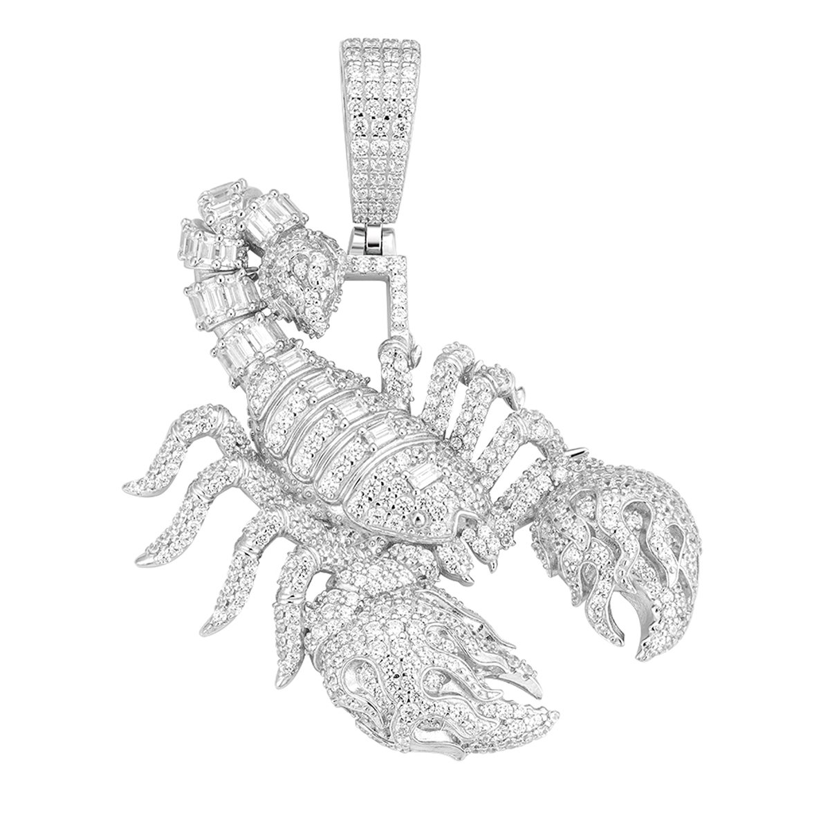 Juwelier Zwartevalk - Zilveren (gerhodineerd) schorpioen hanger met zirkonia - 24.416