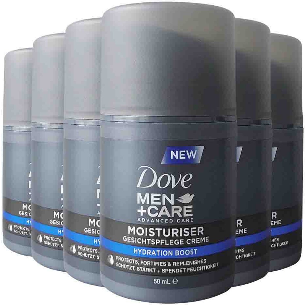 Dove - Men+ Care Advanced Day Cream Moisturiser Hydration Boost - 6 x 50 ml - Voordeelverpakking