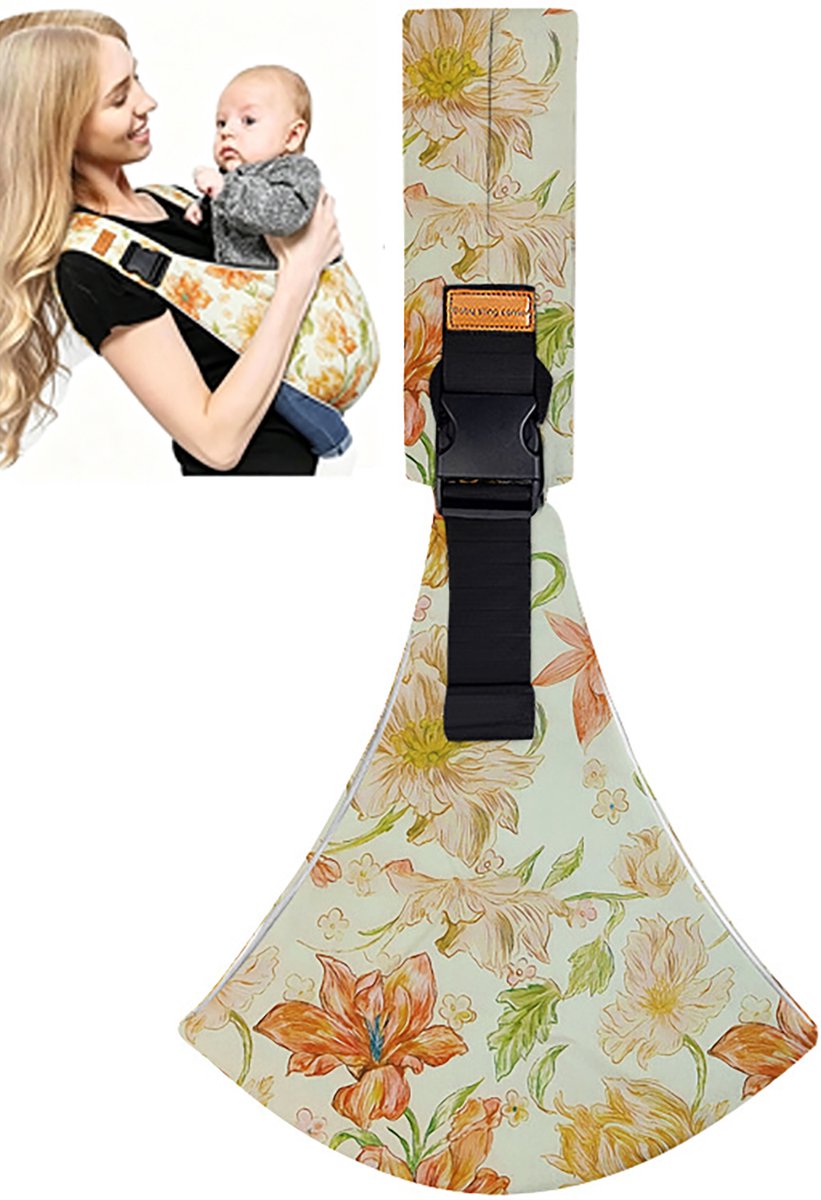 Draagzak - Kinderdrager - Draagdoek - Draagzakken - Draagbare Draagzak - Heupdrager Voor Kinderen van 9 Maanden tot 4 Jaar - Chouderdrager - Kinder - Voordrager - Baby Carrier - Voor Baby en Peuter - Ergonomische - Ademend & Veilig - Vintagebloemen