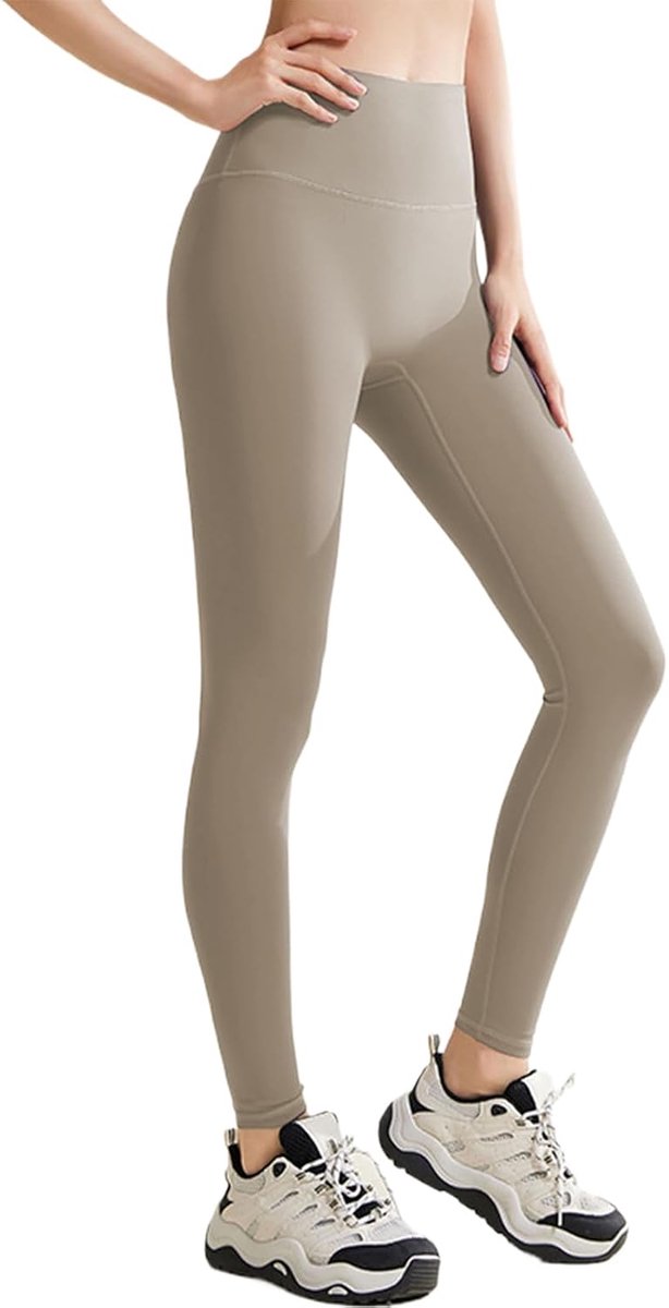 Yogabroek voor dames, geen onaangenaam lijndesign, perzik heup en versteviging, hoge taille, afslanken en vormt de buik verstevigd