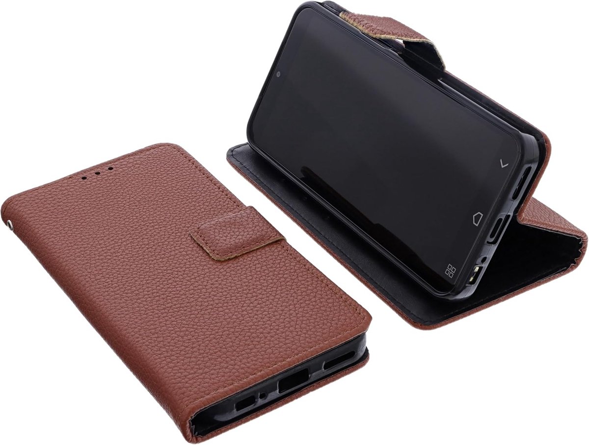 Compatibel met Emporia SMART 7 Lite / 7 mini / ME7 beschermhoes Book Style case telefoon bescherming hoesje boekmodel portemonneehoes flipcase met standaard bruin