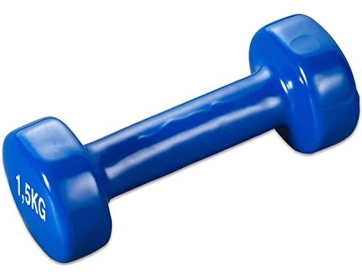 SnelShoppen - Trendy Sport Vinyl Dumbbell - 1.5kg Neopreen Gewicht - Perfect voor Fitness, Revalidatie, Thuis Workout - 1 Stuk - Zacht en Gripvast