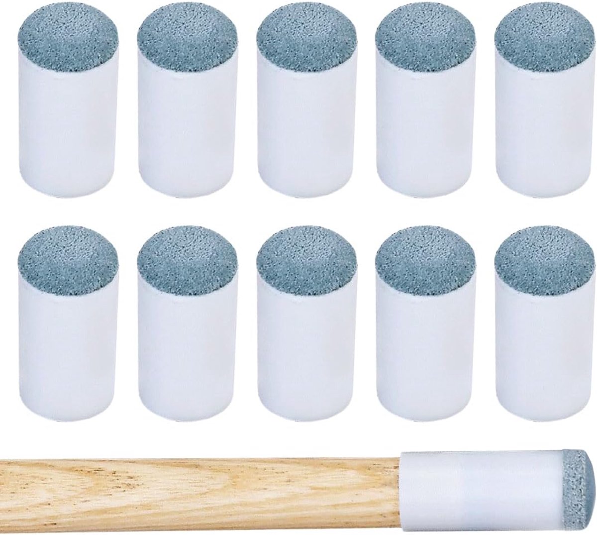 Cilinders, 10 reserve staartkoppen, 13 mm reserve staartkoppen, biljartkeu accessoires, geschikt voor biljart, snooker en pool.